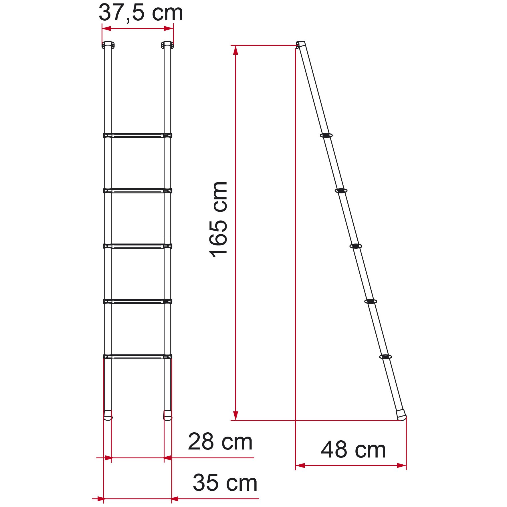 Fiamma Łóżko piętrowe drabinkowe DeLuxe, 5