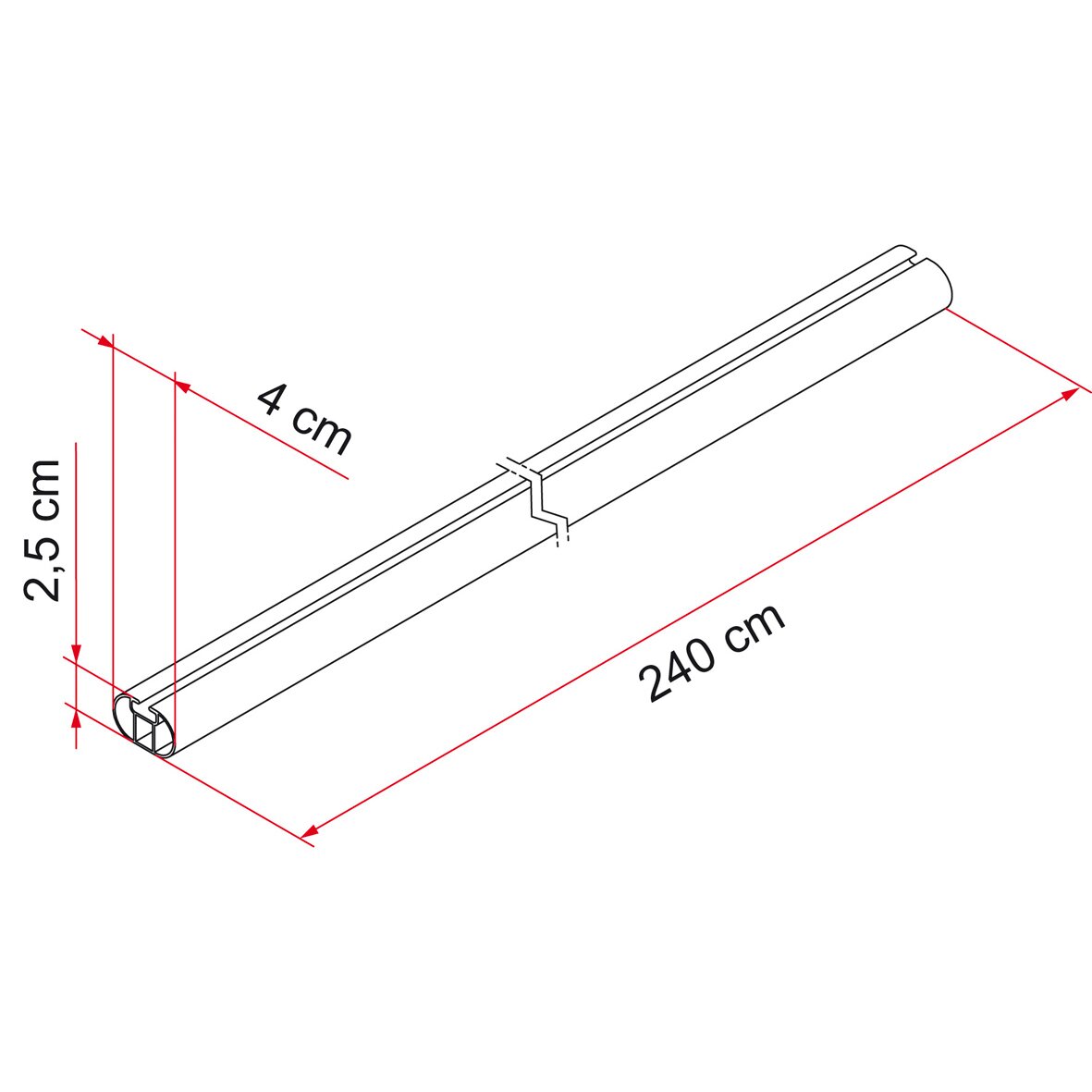 Fiamma Belka mocująca Pro L, długość 240 cm