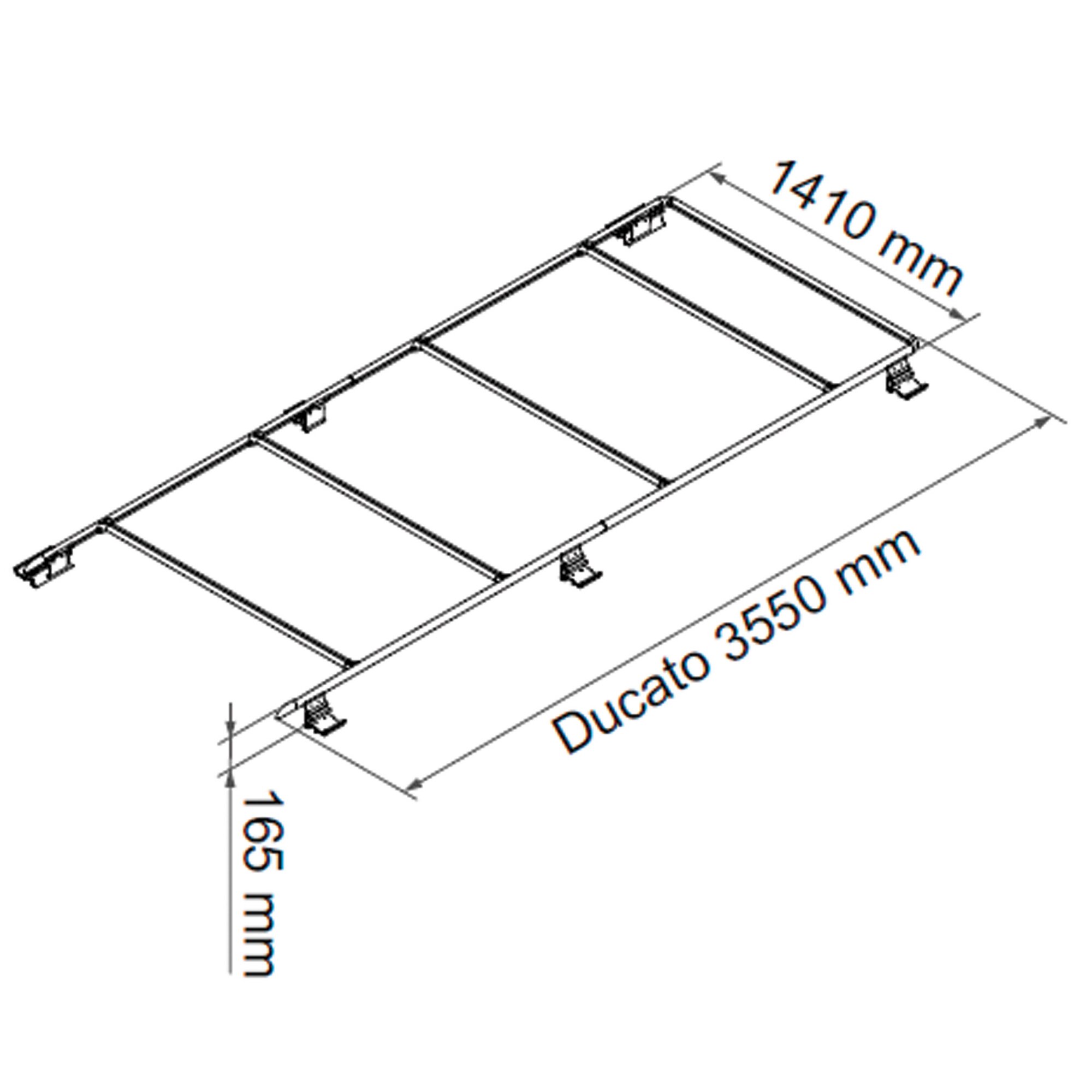 Fiamma Reling dachowy Ducato, srebrny