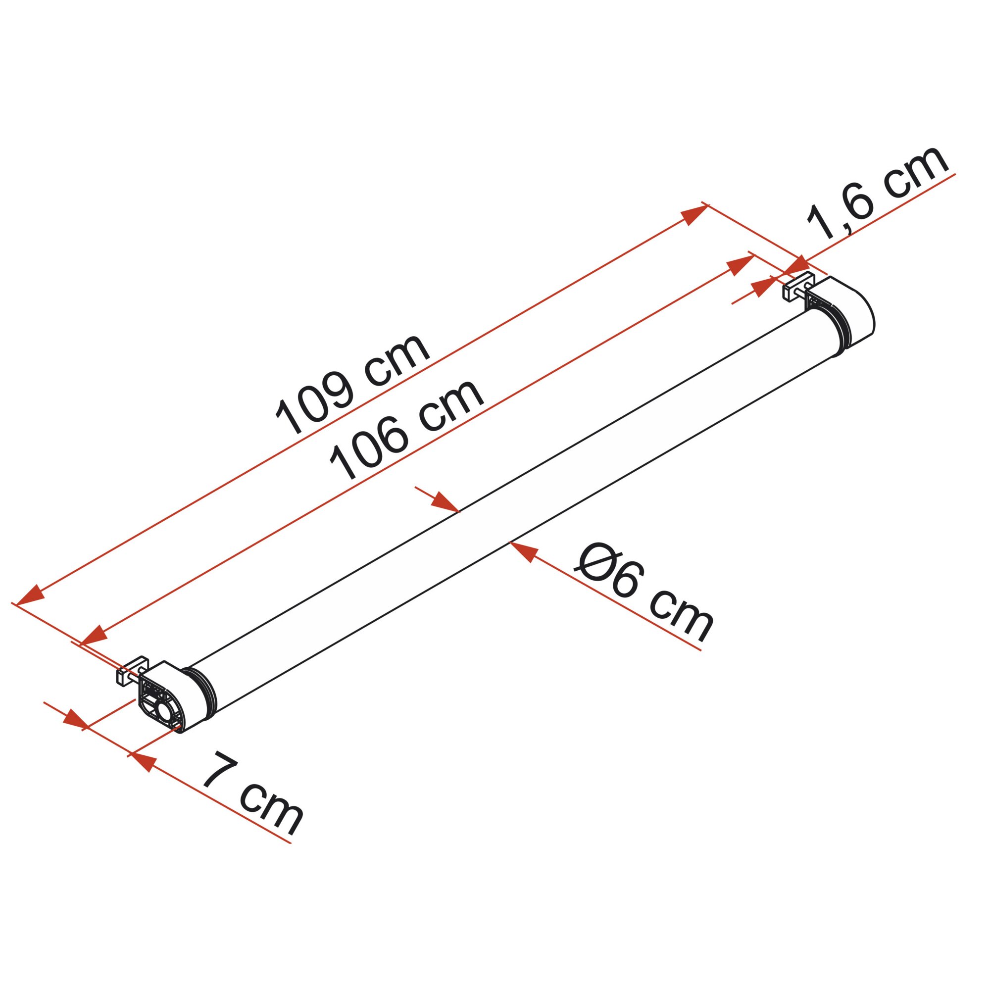 Fiamma Rolka ładująca reling dachowy, dł.: 109 cm