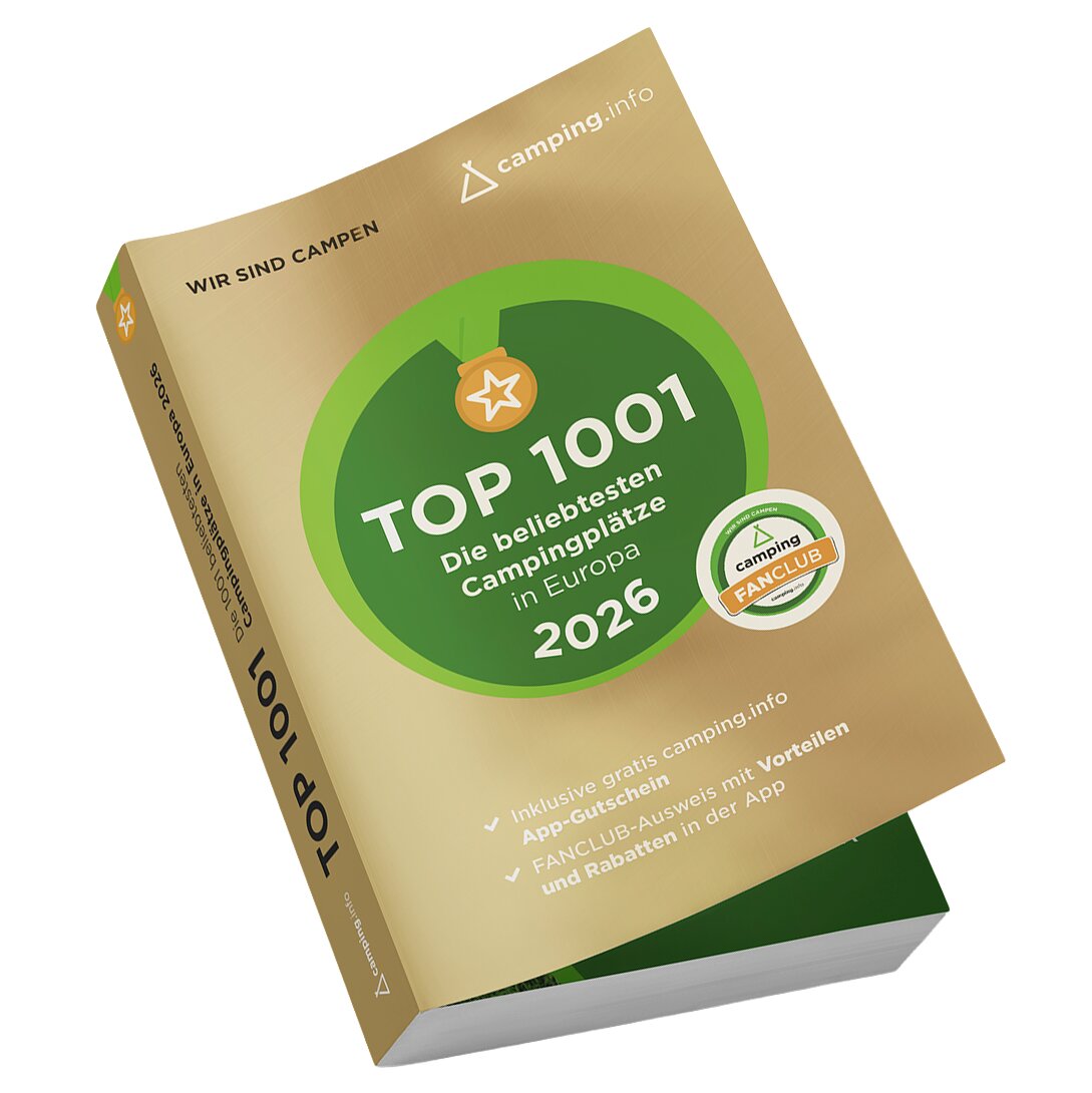  Przewodnik kempingowy TOP 1001 – Die beliebtesten Campingplätze in Europa 2026