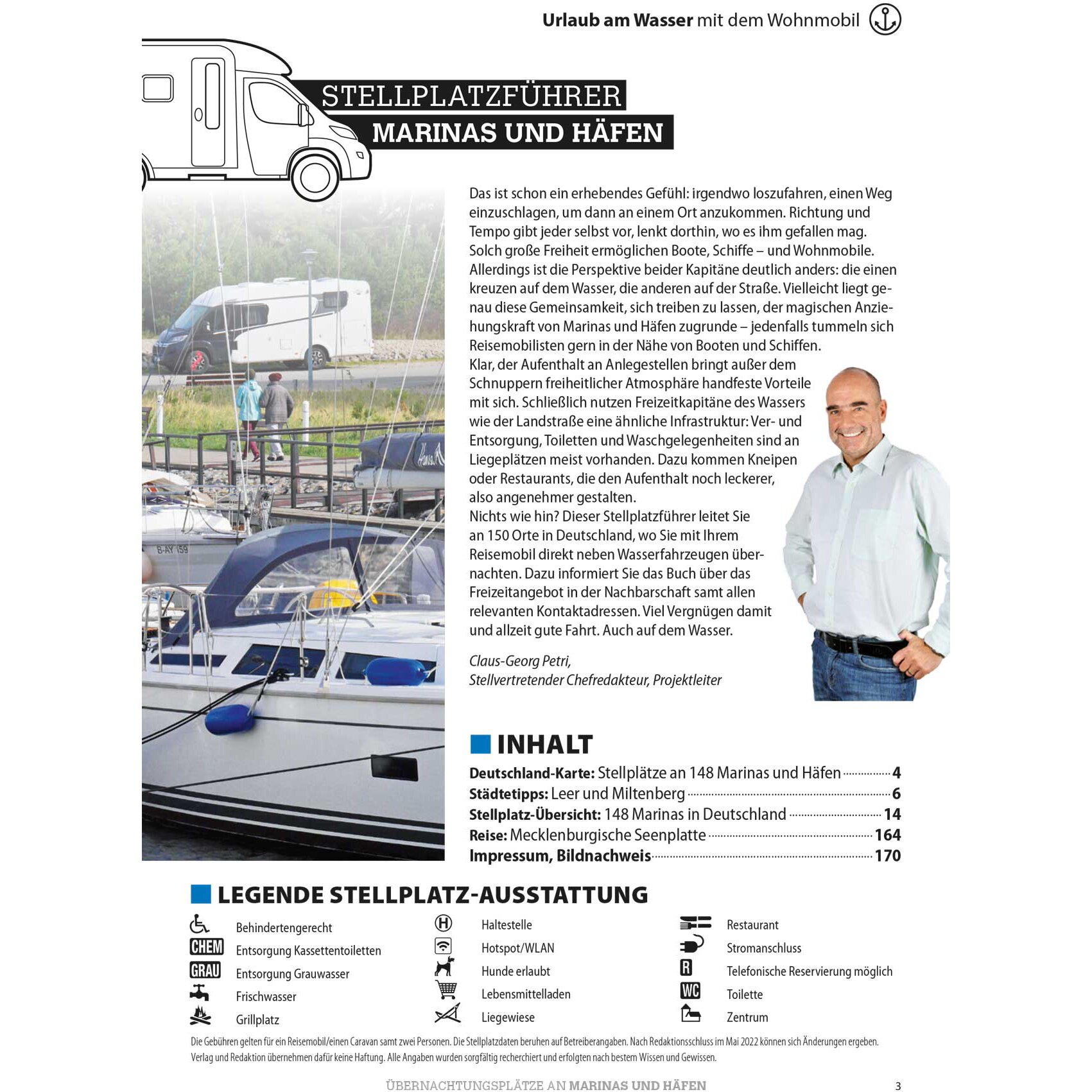 Reisemobil International Przewodnik kempingowy Stellplatzführer Marina i Häfen