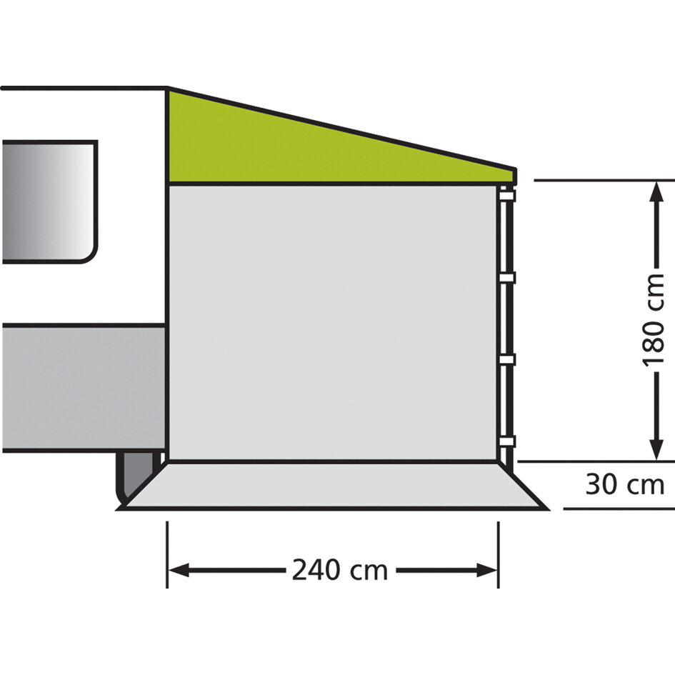 EuroTrail Daszek przeciwsłoneczny na bocznej ścianie