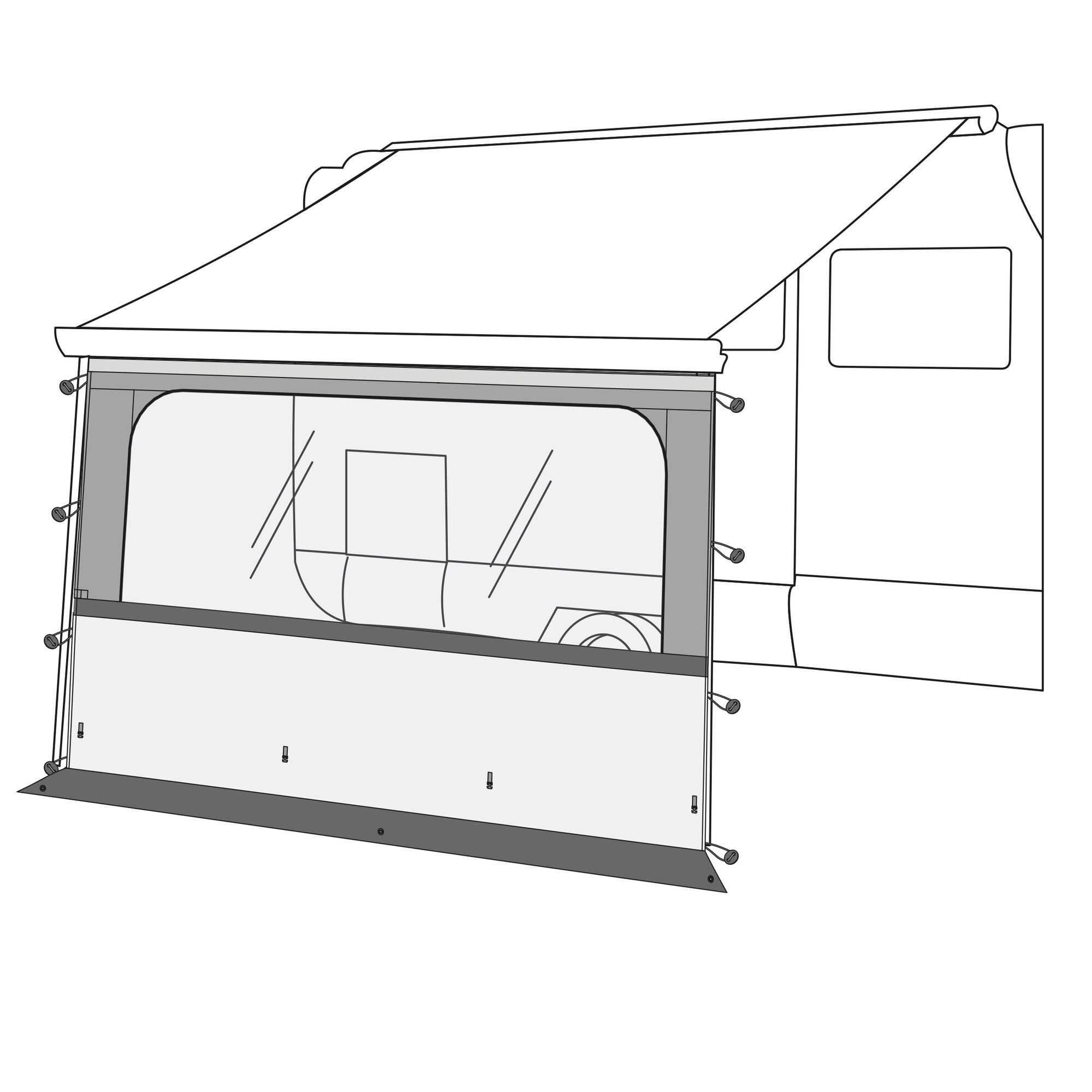 Fiamma Blokada ścian przednich Pro, 450