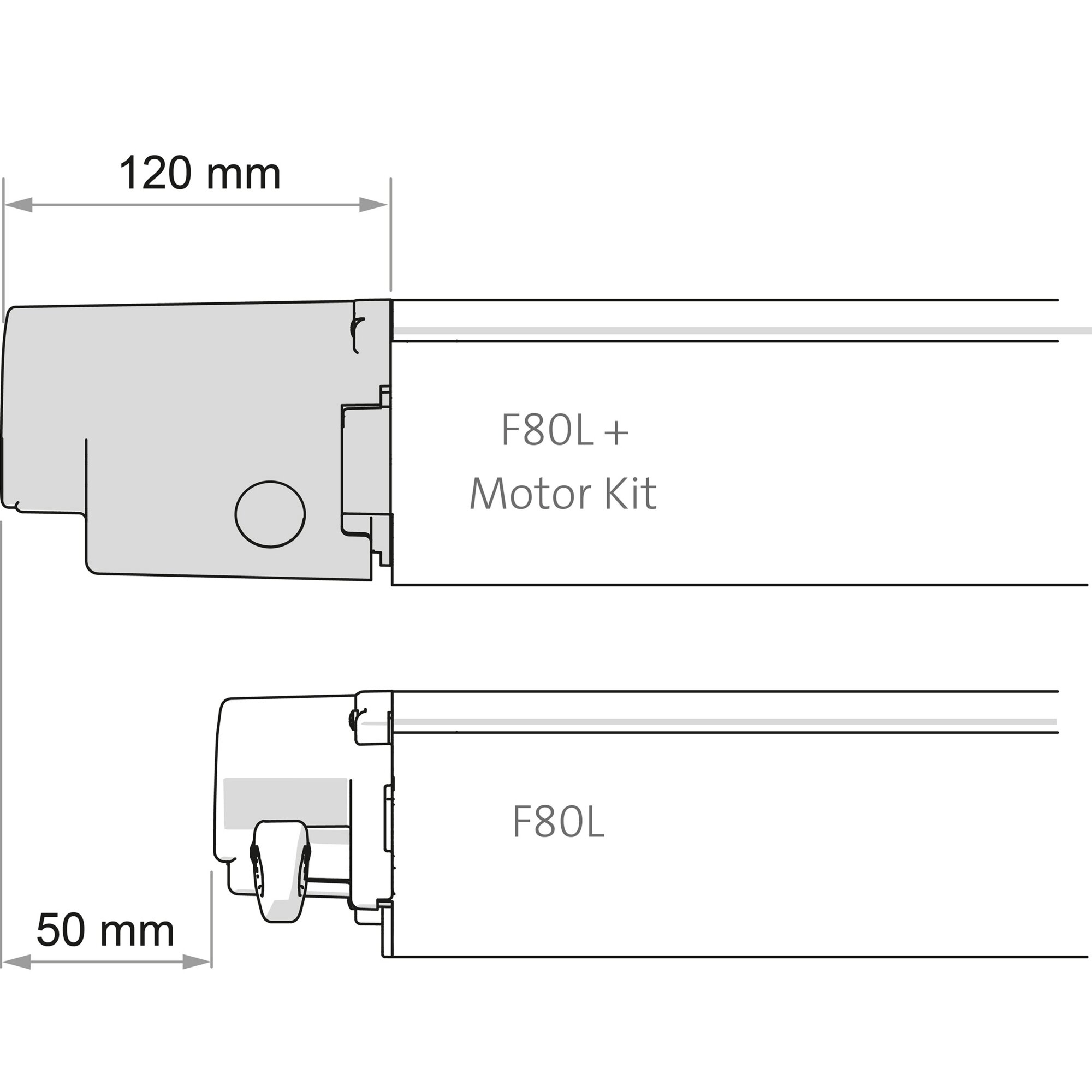 Fiamma Zestaw silnika Compact F80L, tytan