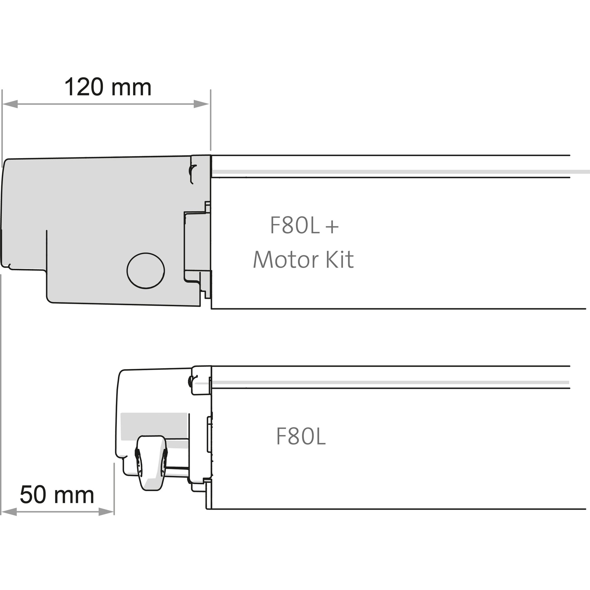 Fiamma Zestaw silnika Compact F80L, czarny