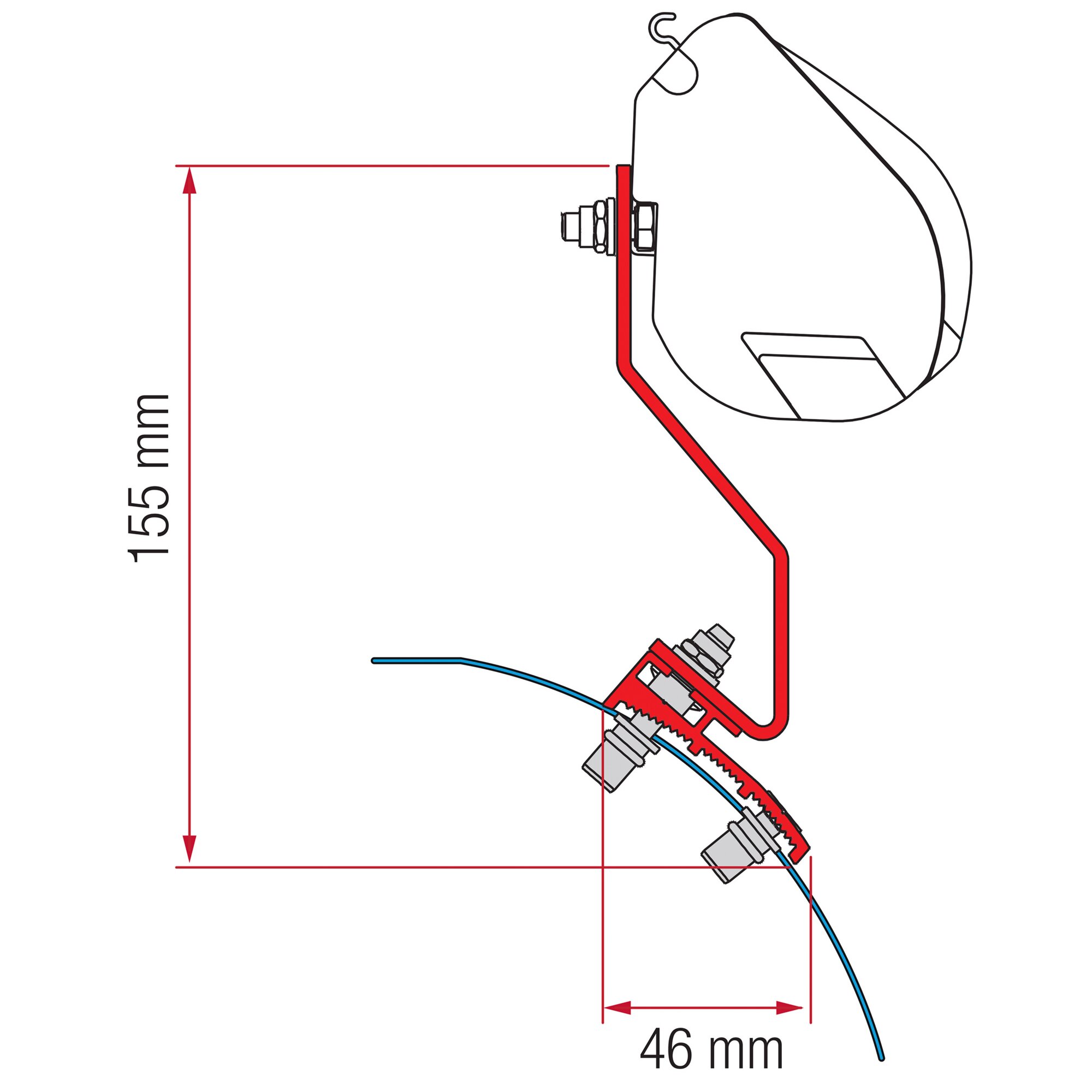 Fiamma Zestaw adapterów do markiz VW Caddy Maxi Lift Roof do F35 Pro