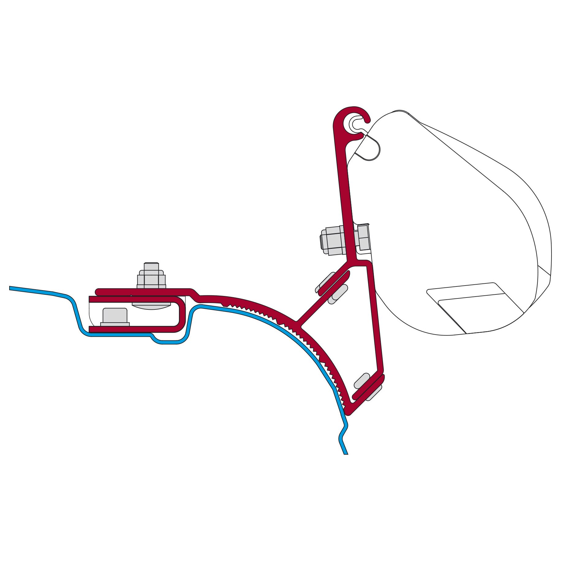 Fiamma Zestaw adapterów do markiz VW T5/T6 Multivan/Transporter do F35 Pro