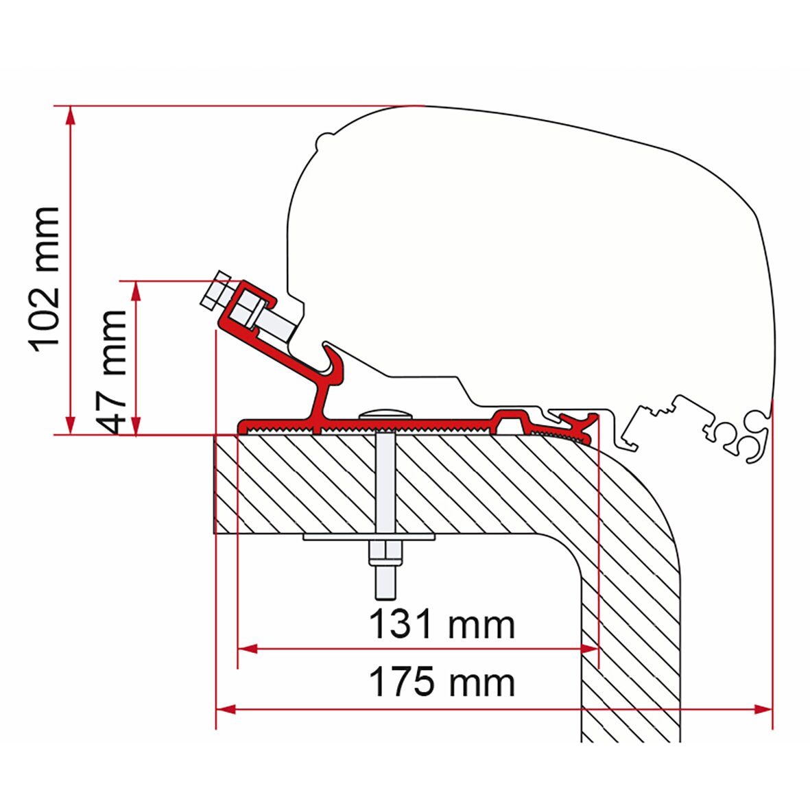 Fiamma Adapter do markizy Hymer do F80, 600 cm