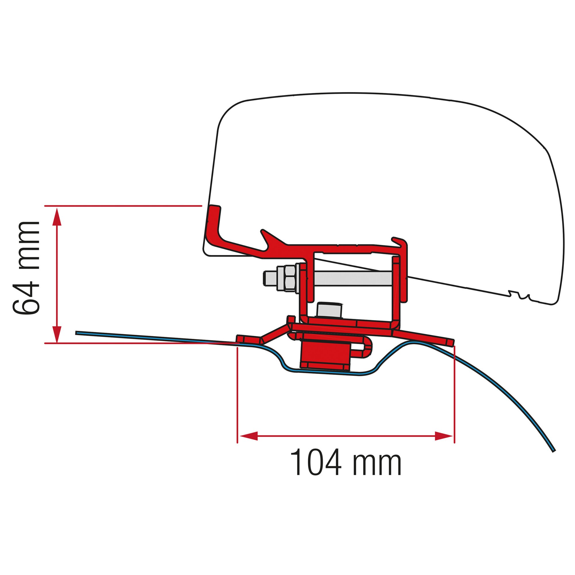 Fiamma Adapter do markizy Stellantis (PSA) do F40