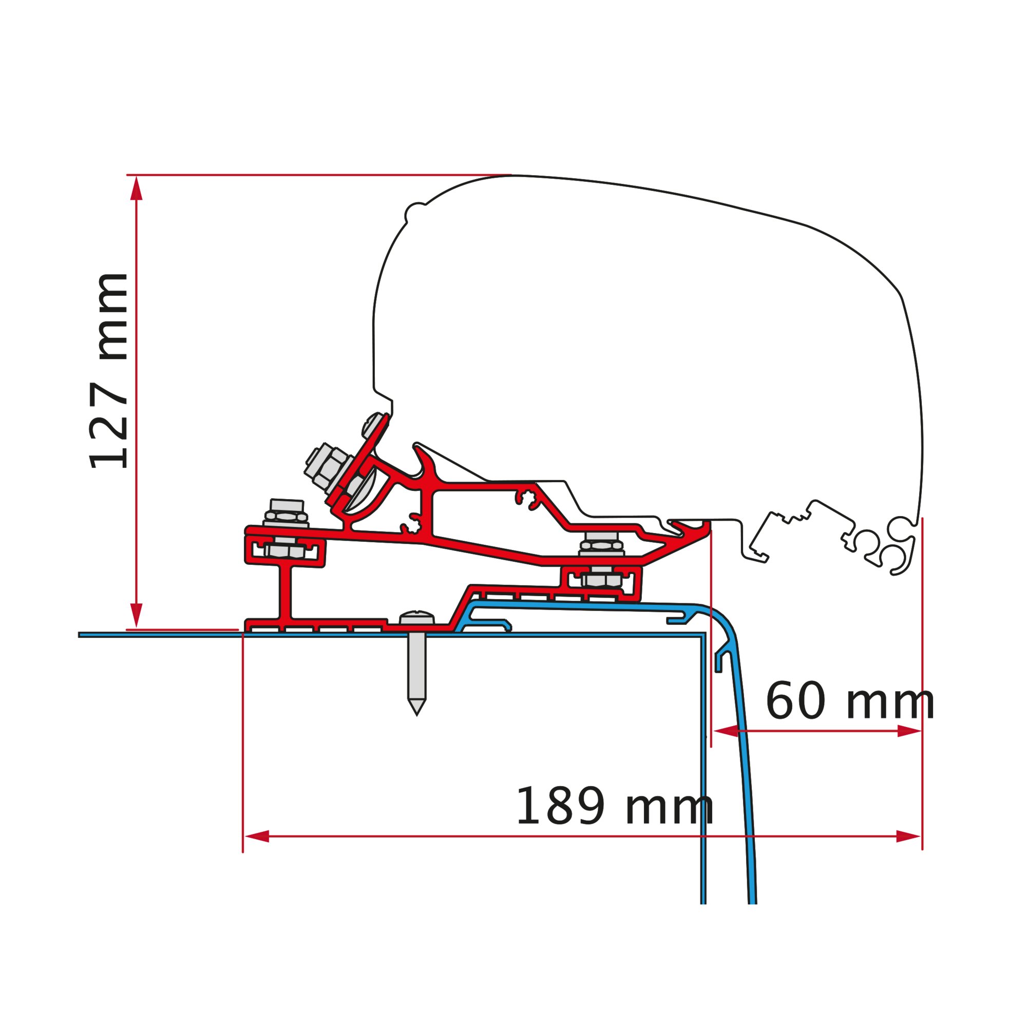 Fiamma Adapter do markizy Rapido C Line do F80, 400 cm