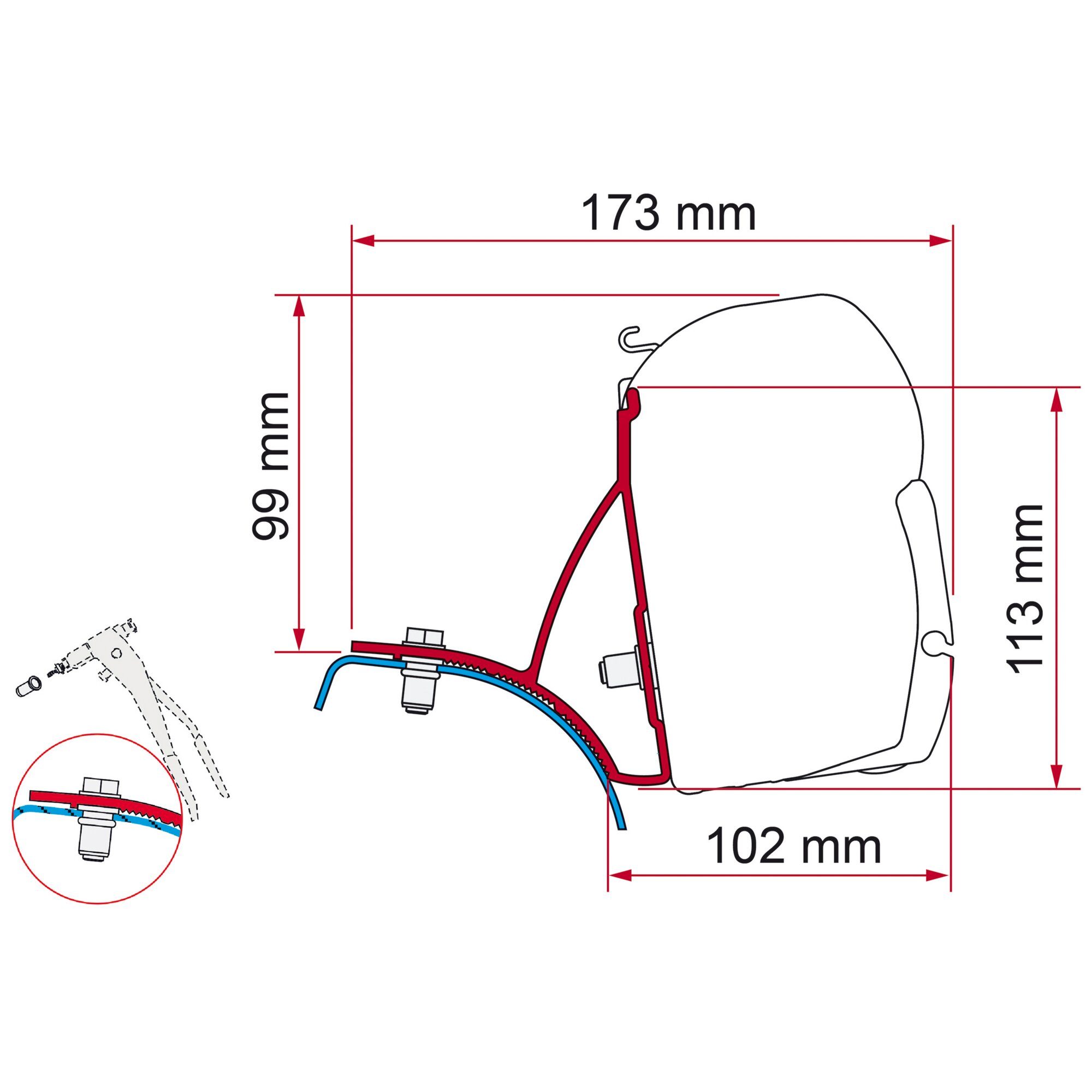 Fiamma Adapter do markizy Renault Trafic F45