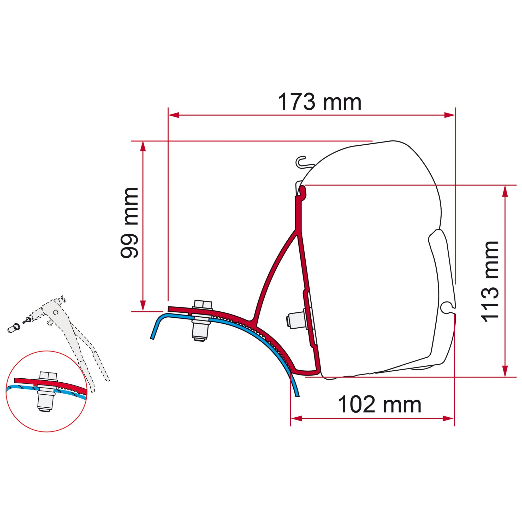 Fiamma Adapter do markizy Renault Trafic F45
