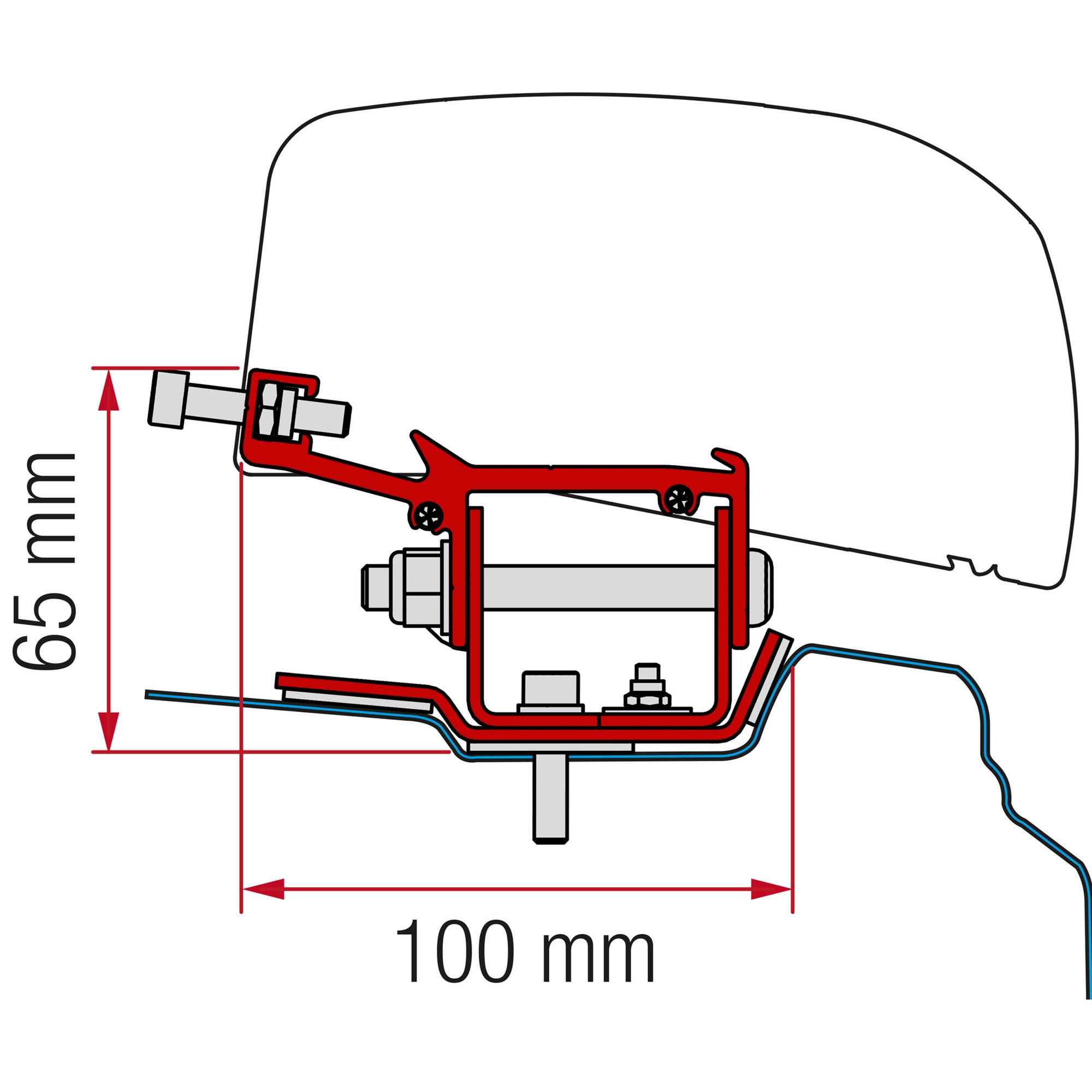 Fiamma Zestaw adapterów do markiz Renault Trafic L1, H1 od 2014r