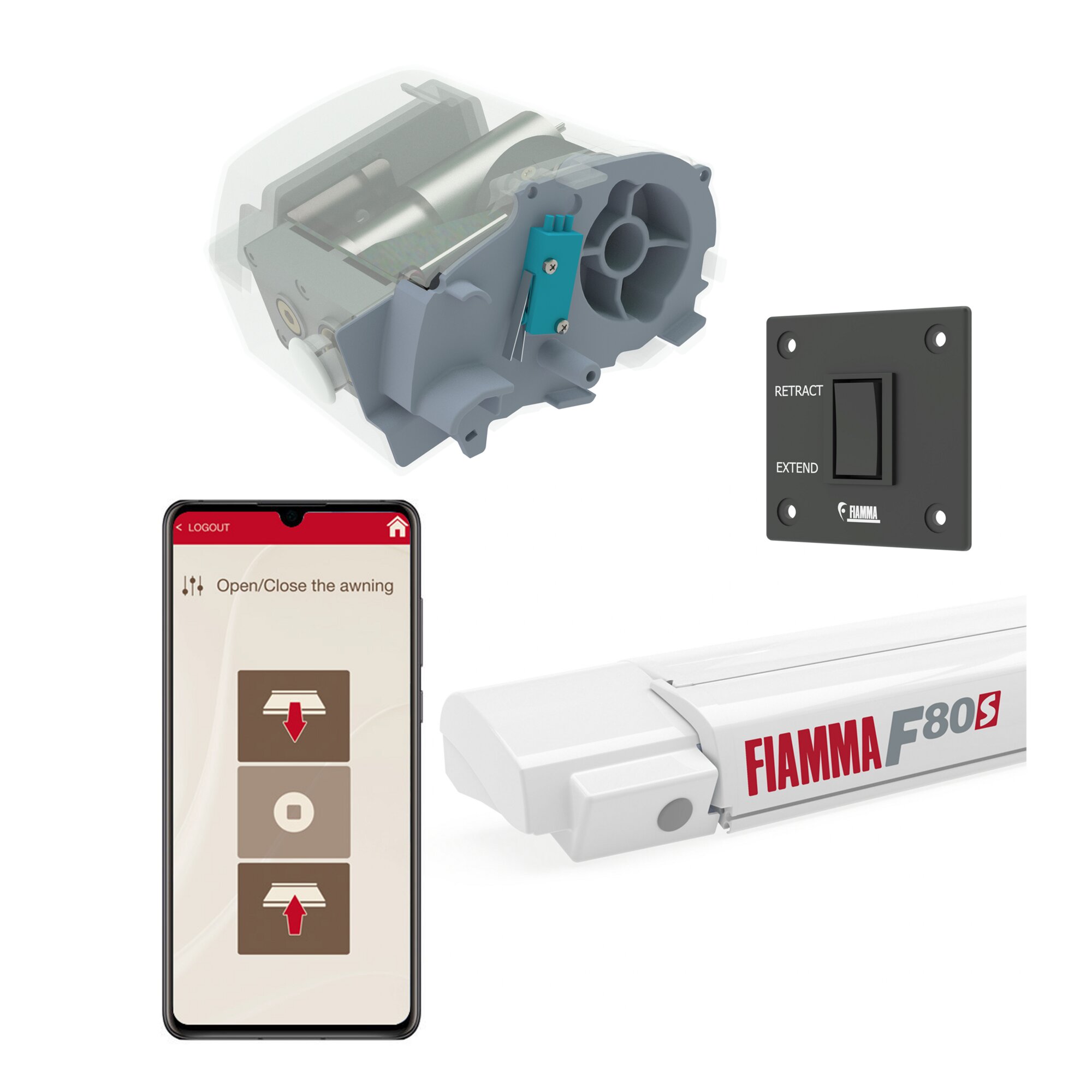 Fiamma Zestaw silnika Advanced F80s, polarna biel