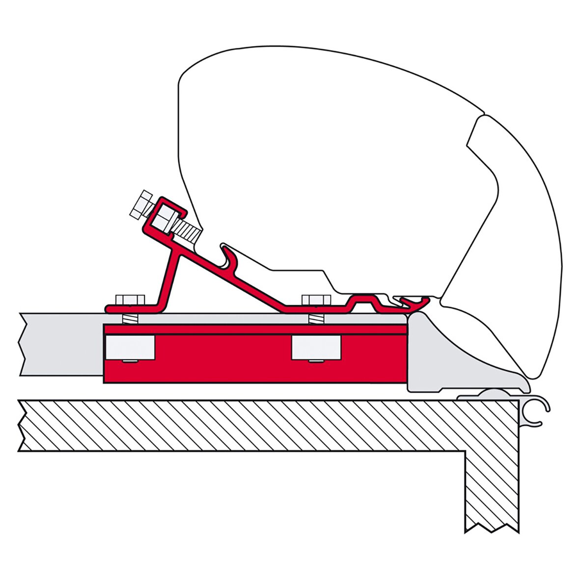 Fiamma Zestaw drążka do mocowania przyczepy kempingowej