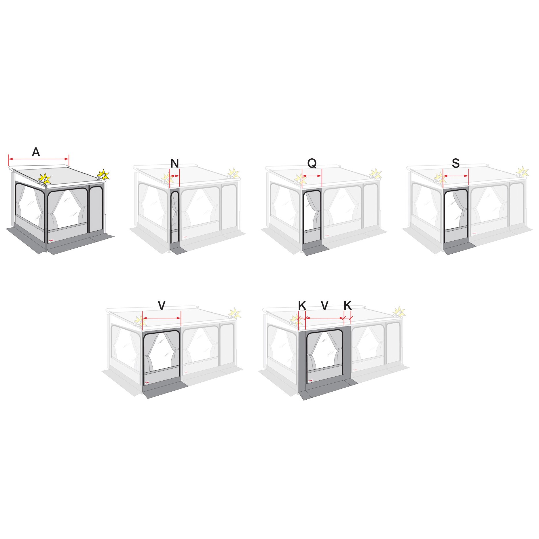 Fiamma Markiza Namiot Prywatność CaravanStore ZIP XL/EVO ZIP, 290 cm