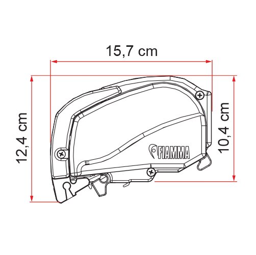 Fiamma Markiza F80, czarna, 497 cm