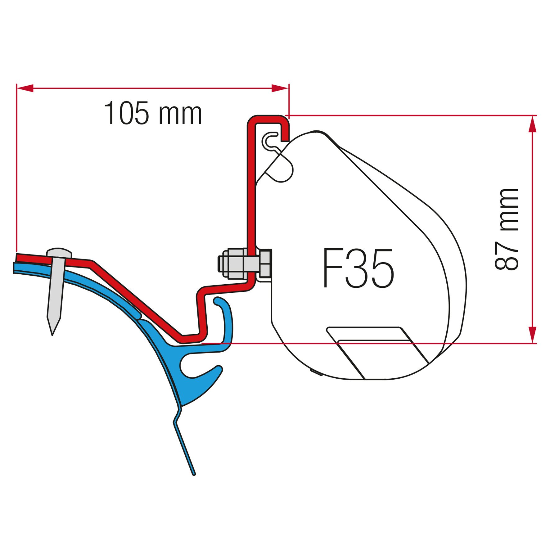 Fiamma Zestaw adaptera do markizy Kepler (VW T6)