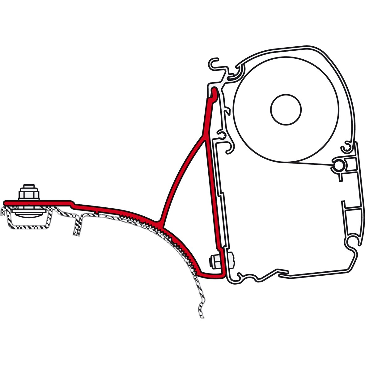 Fiamma Markiza F45s VW T5/T6 Multivan, czarna, 263 cm
