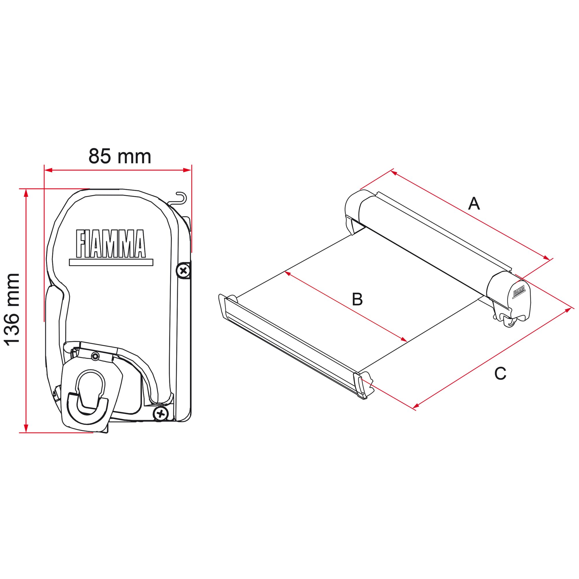 Fiamma Markiza F45s VW T5/T6 California, biel polarna