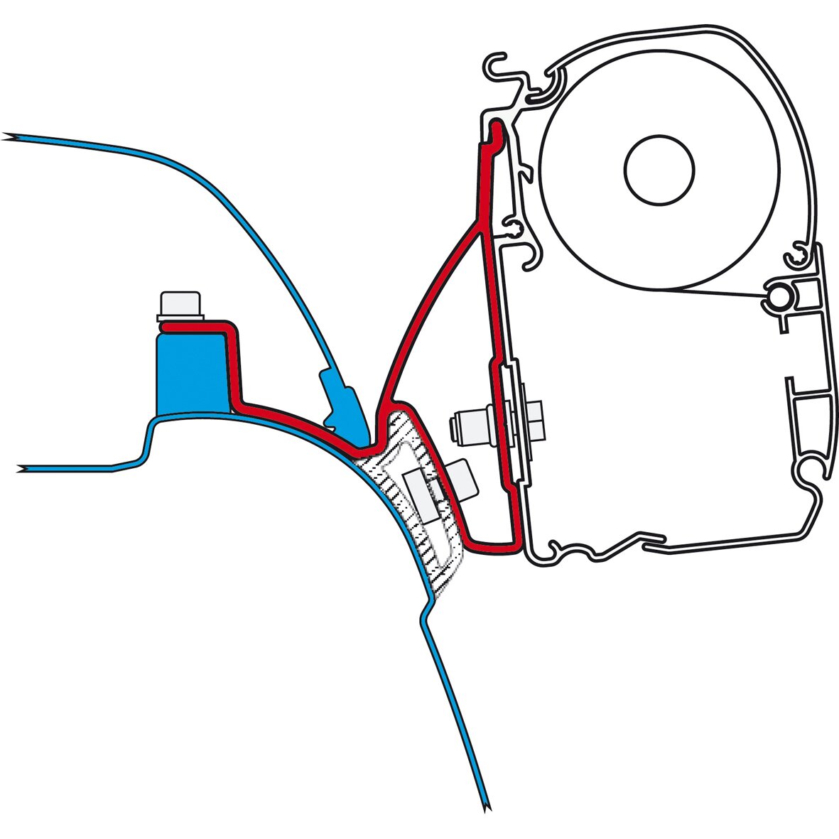 Fiamma Markiza F45s VW T5/T6 California, biel polarna