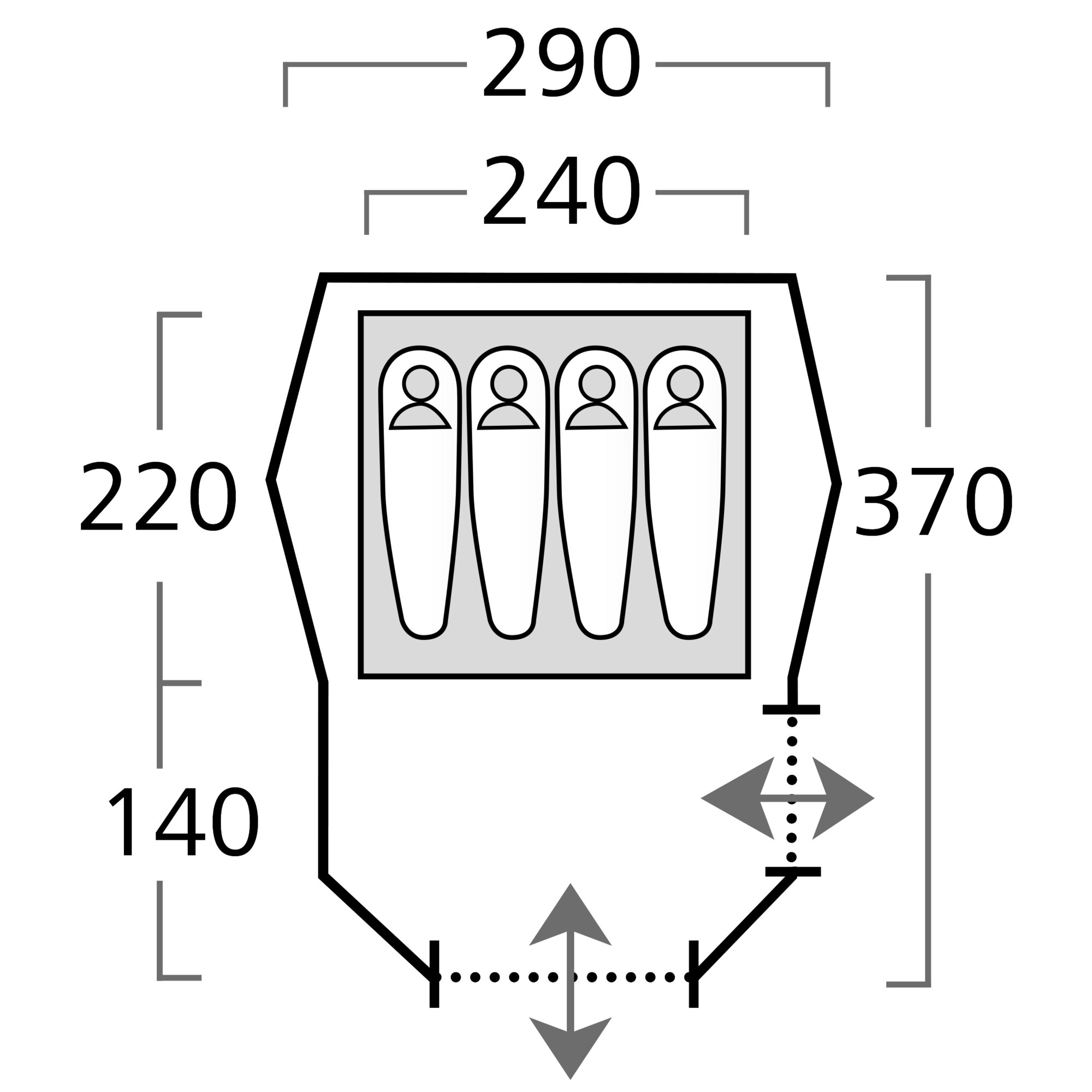 High Peak Namiot kopułowy Tessin 4.1
