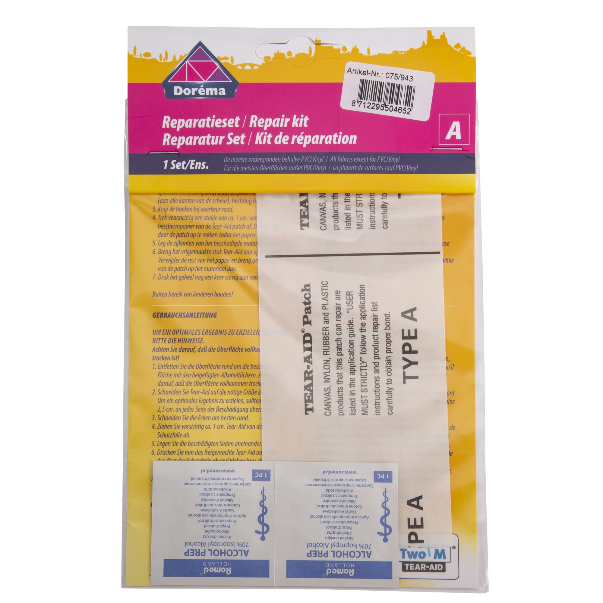 Dorema Zestaw naprawczy Zestaw zabezpieczający przed łzawieniem A