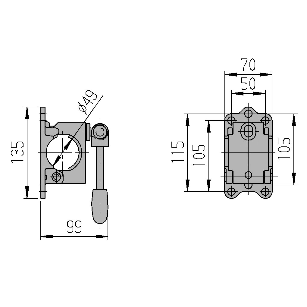 AL-KO Odlewany zacisk do rury ø 48 mm
