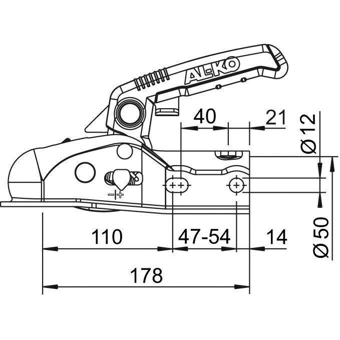 AL-KO Sprzęg kulowy AL-KO AK 161/AK 270, 2700 kg