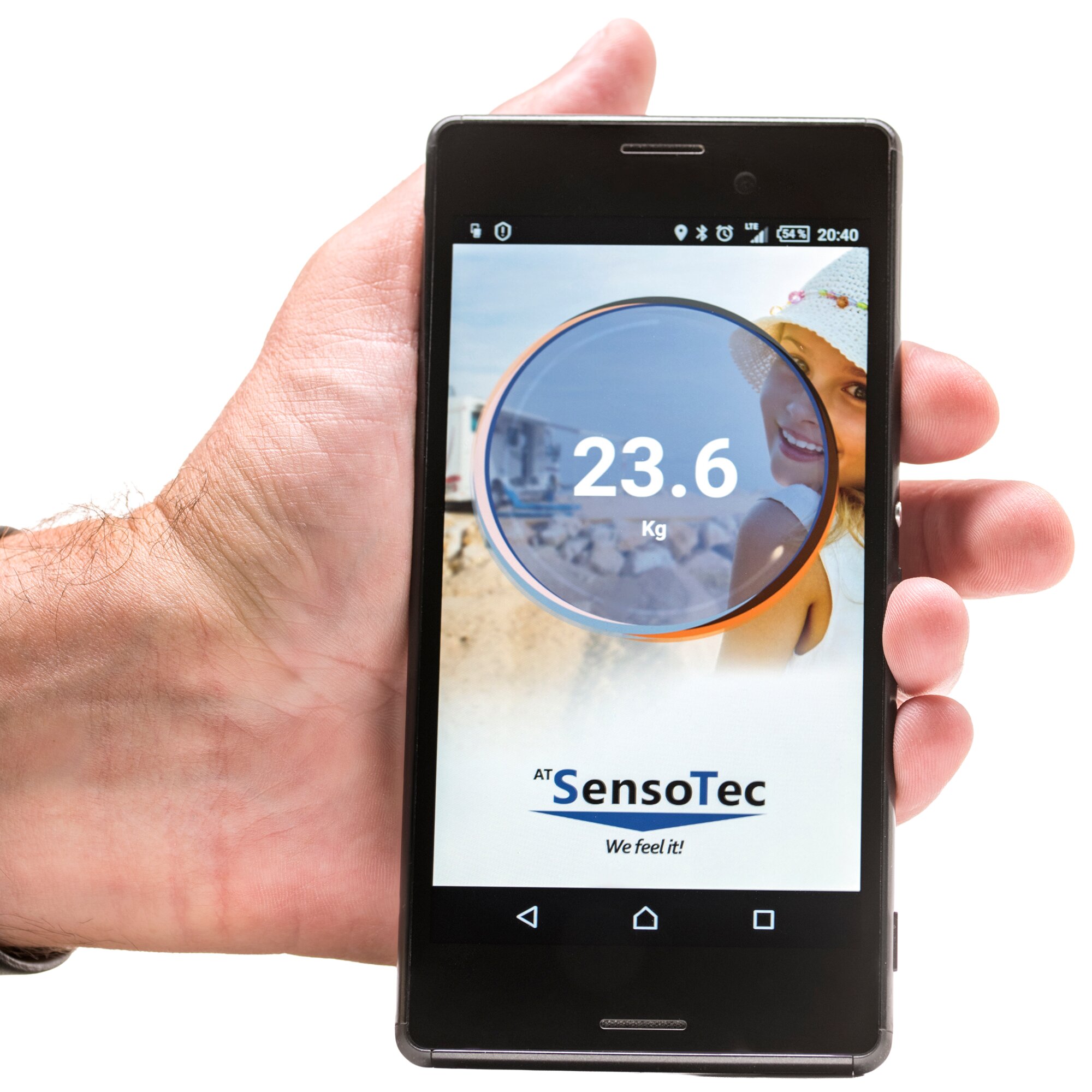 ATSensoTec Cyfrowy miernik wagi STB 200 B z Bluetooth, kolor czarny