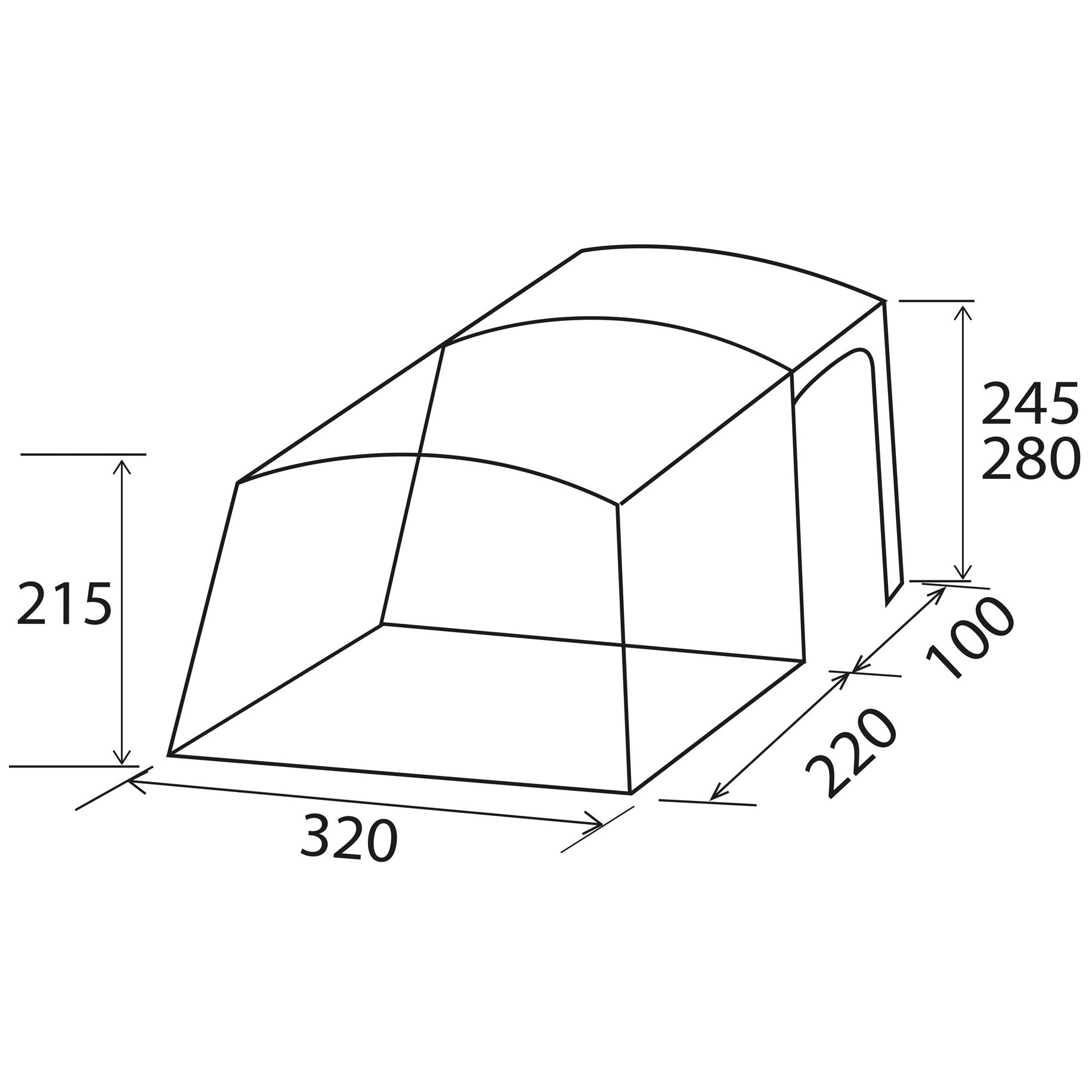 Brunner Markiza Aerotech Trails, 245 – 280 cm