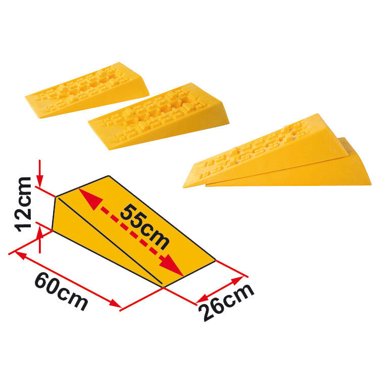 Fiamma System poziomowania rampy poziomującej, 60 cm, 12 cm Jumbo, zestaw 2-częściowy