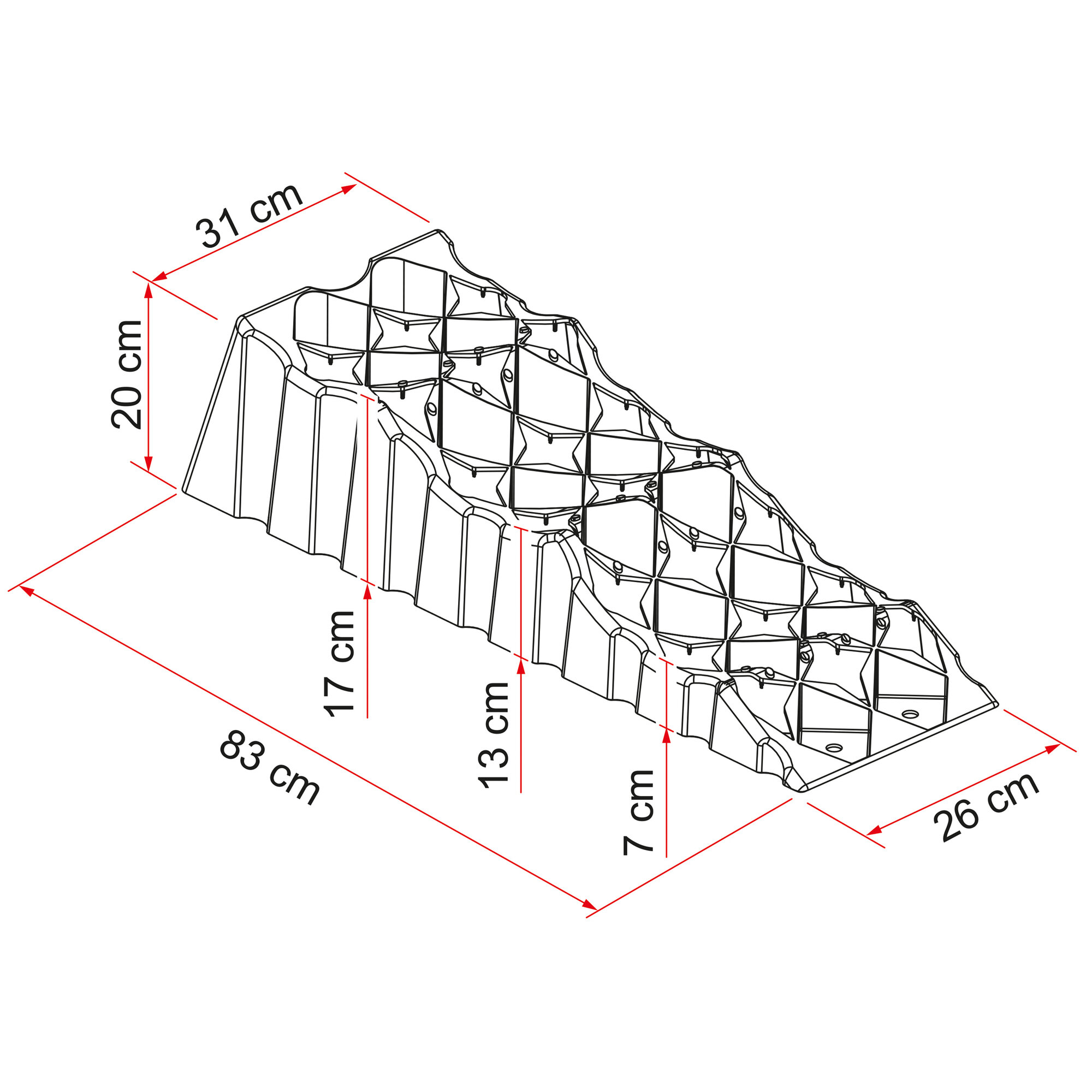 Fiamma Dwuczęściowy zestaw premium z rampą poziomującą