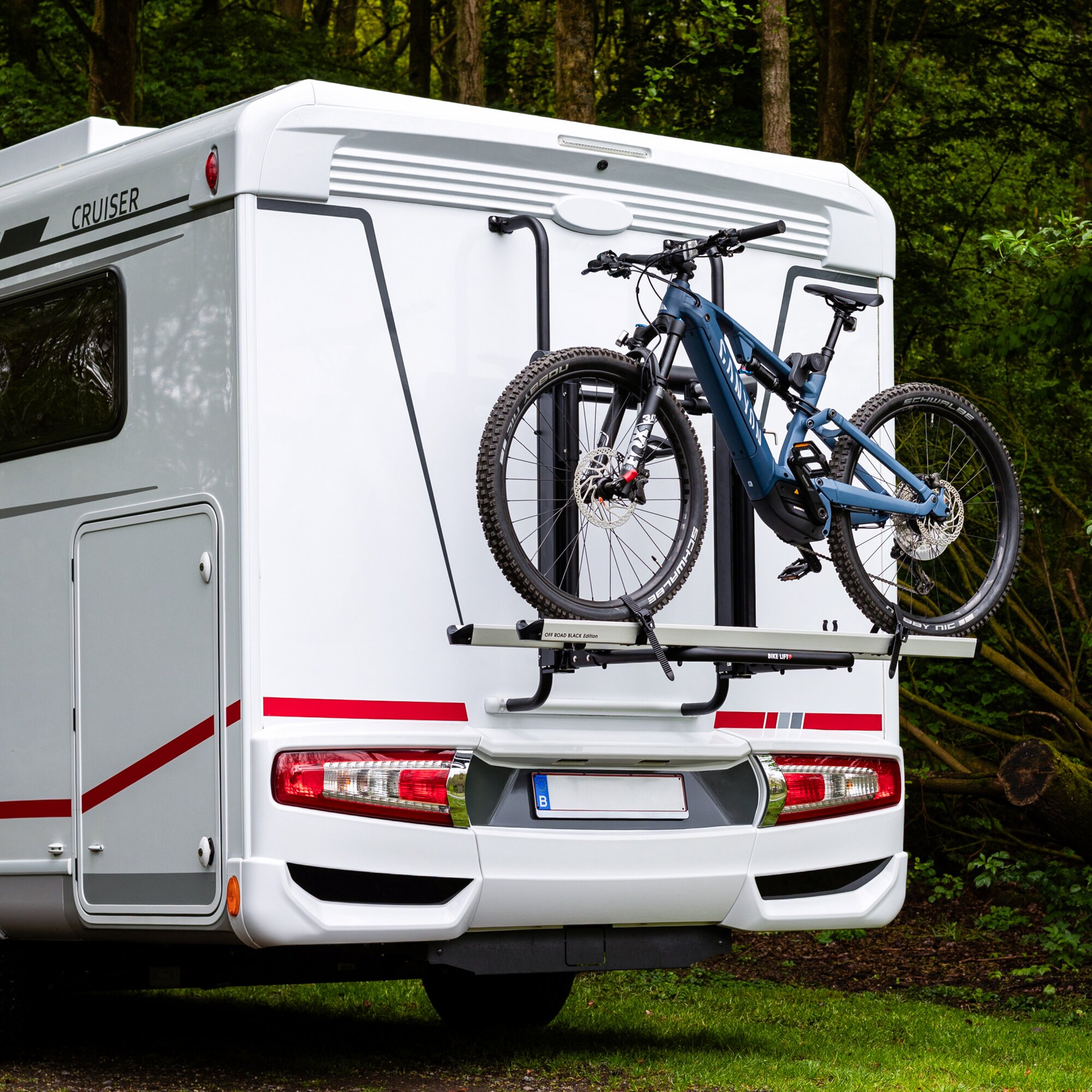 BR-SYSTEMS Podnośnik rowerowy z tylnym uchwytem Offroad Czarny