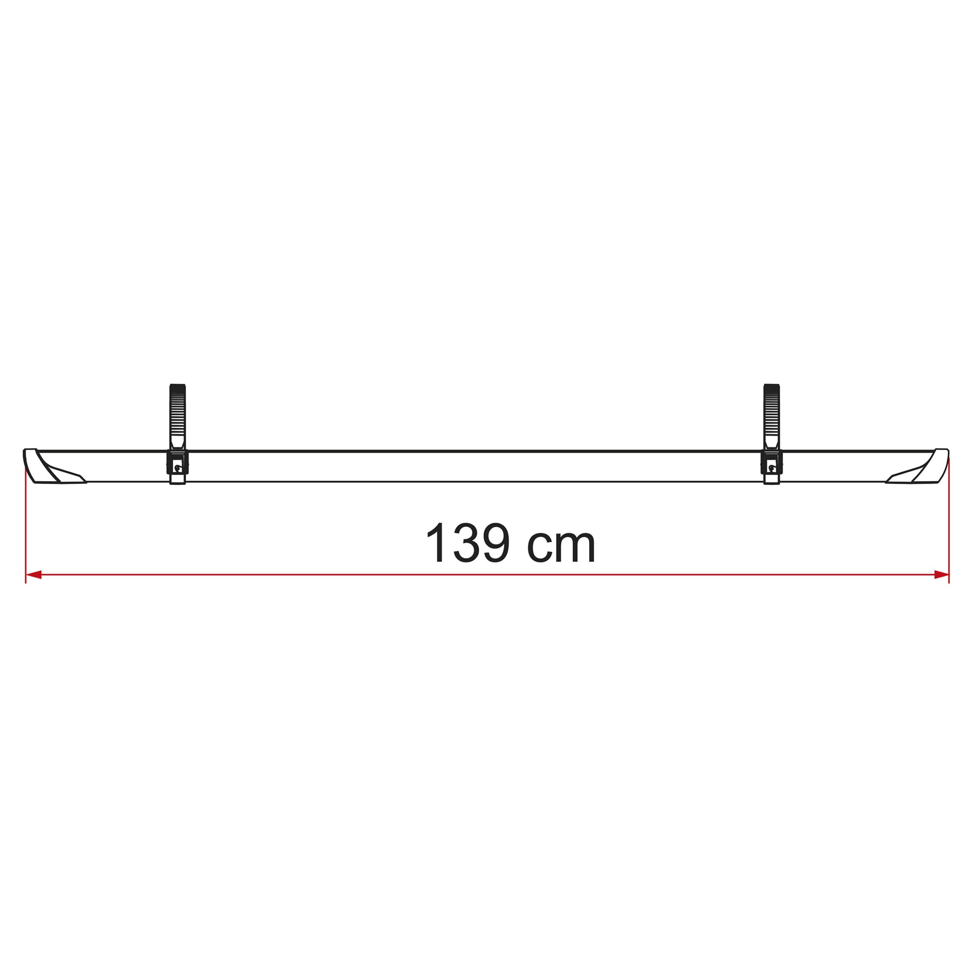Fiamma Szyna rowerowa „Rail Plus” XL, czarna
