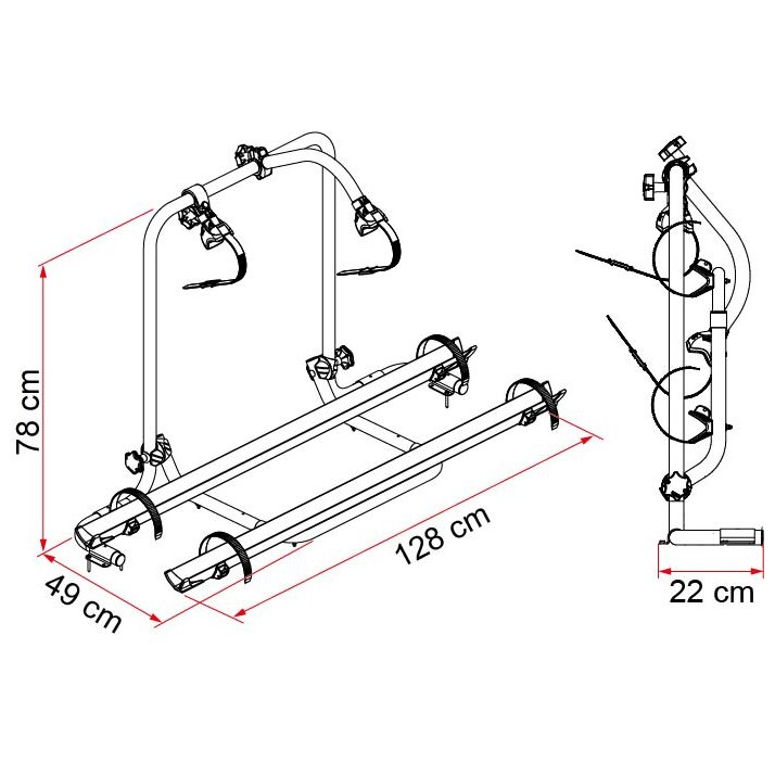 Fiamma Bagażnik rowerowy do przewozu rowerów Plus
