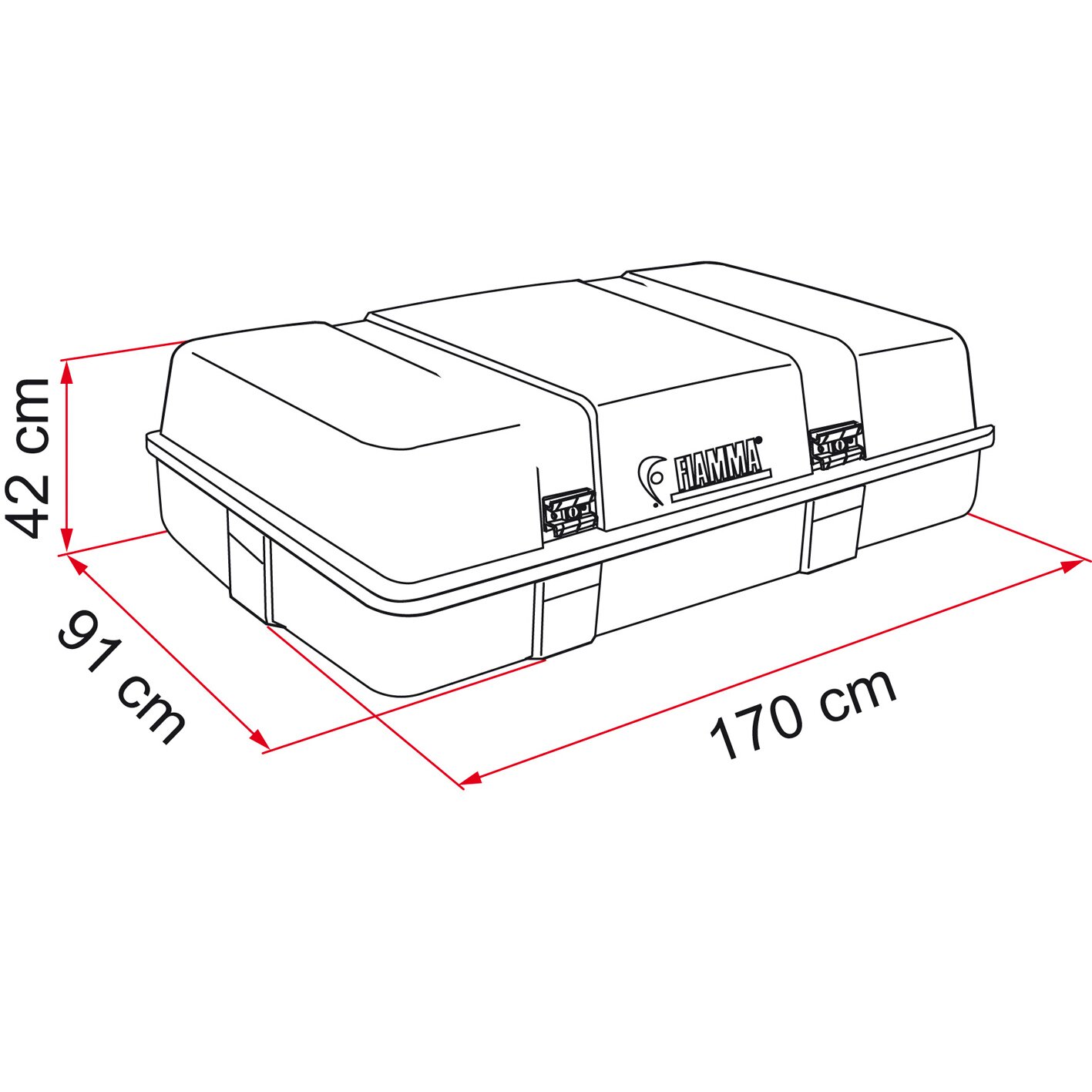 Fiamma Box dachowy Ultra Box Top, 520 l
