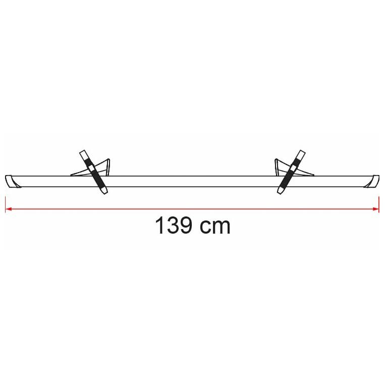 Fiamma Szyna rowerowa „Rail Premium” XL, srebrna