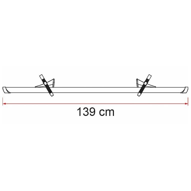 Fiamma Szyna rowerowa „Rail Premium” XL, srebrna