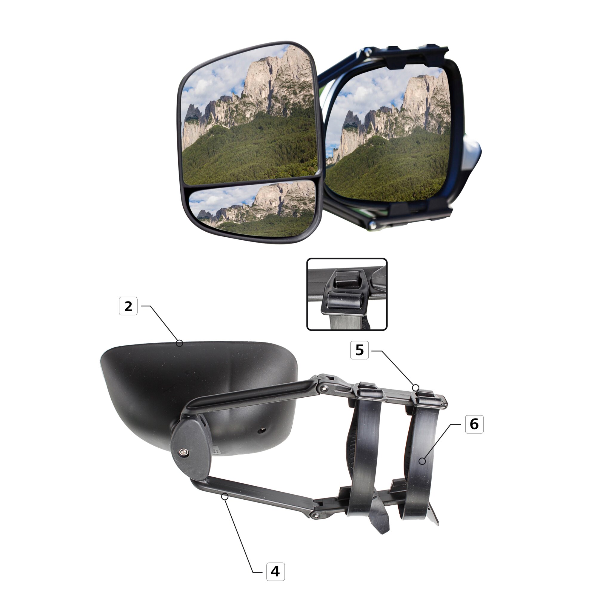 Brunner Lusterko holownicze Gamma Ang, lewe