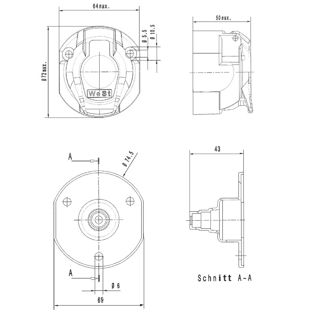 Plastimat Gniazdo Multicon West