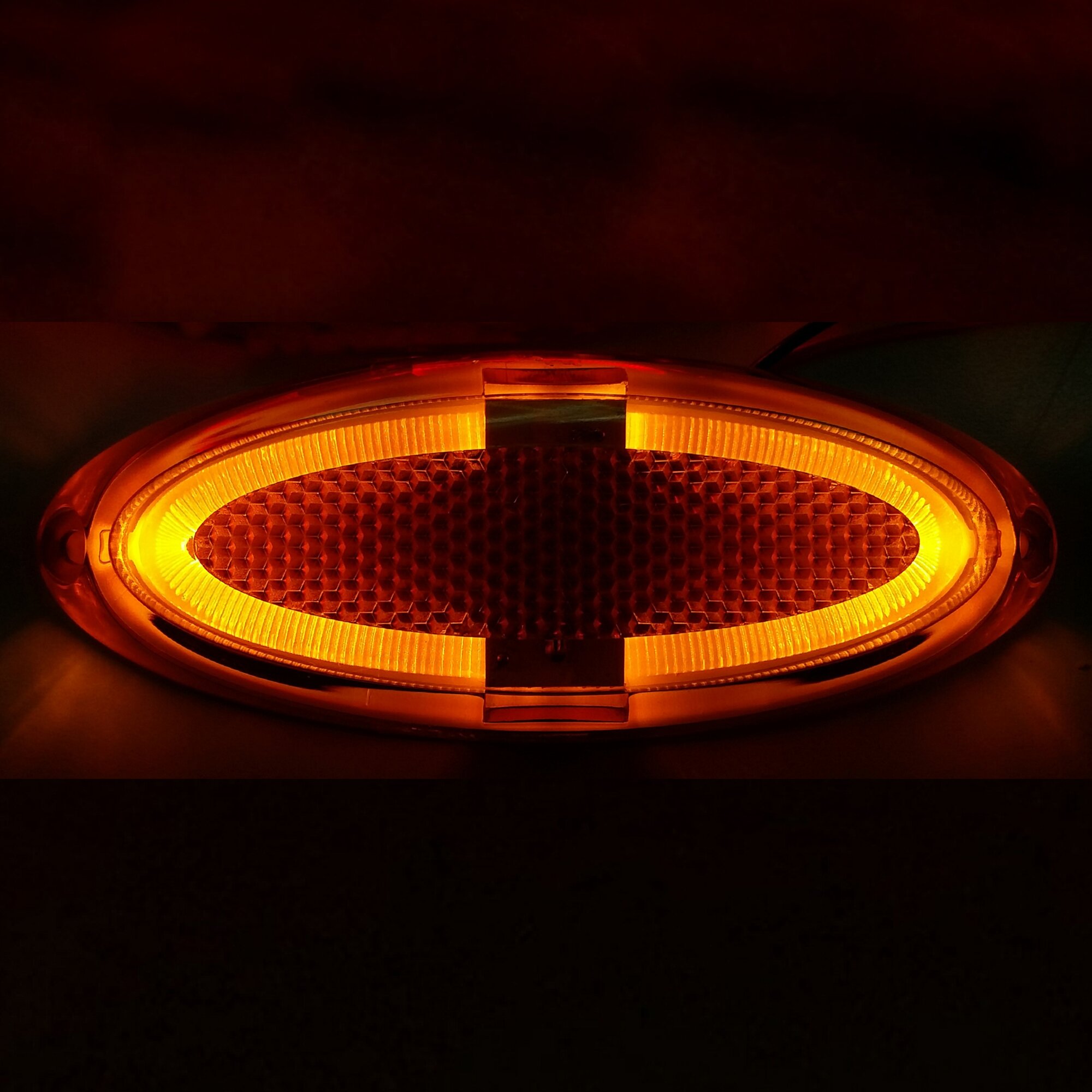 Dimatec Lampa obrysowa owalna, pomarańczowa