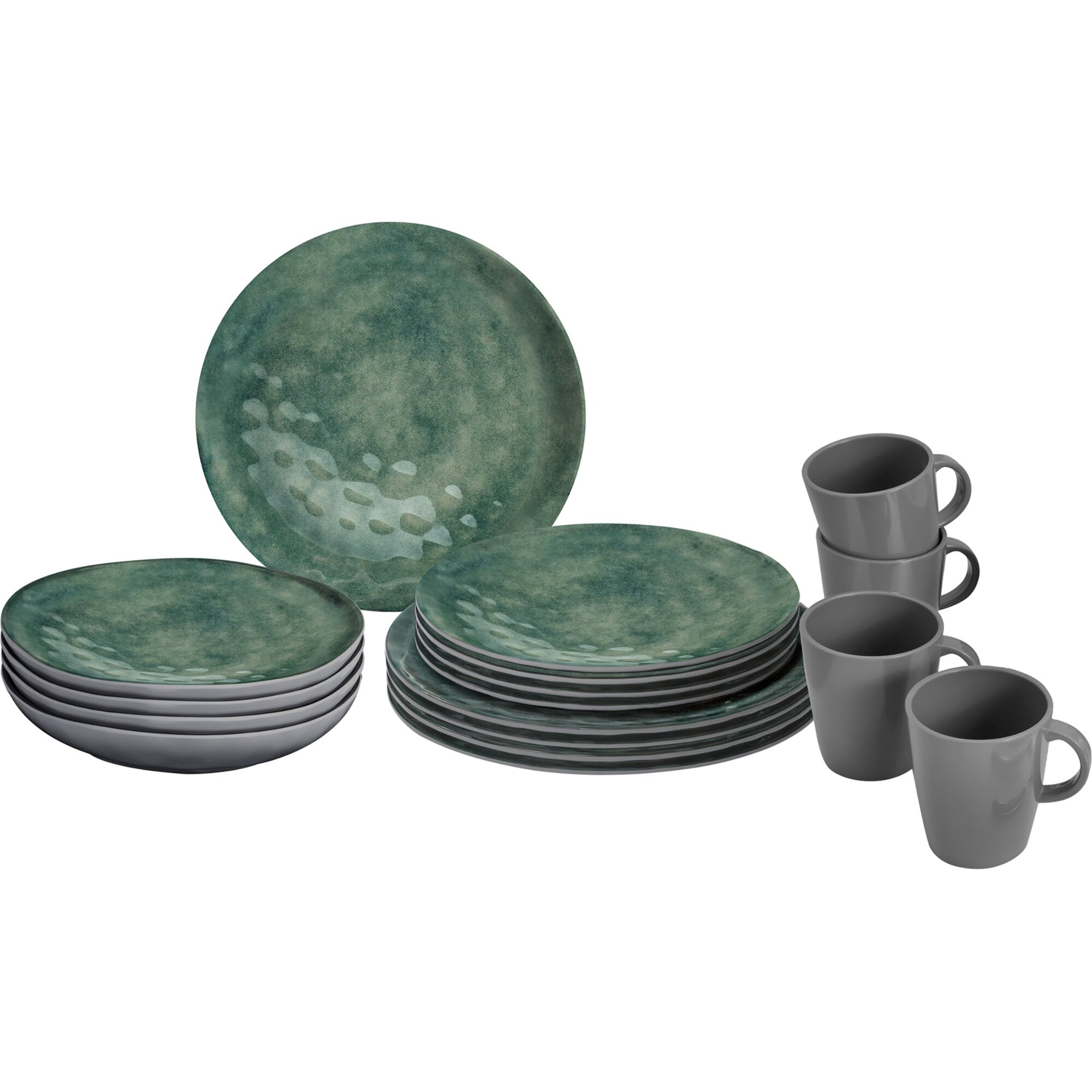 Brunner Zestaw zastawy stołowej Venetian Sea Green, 16-częściowy zestaw zastawy stołowej