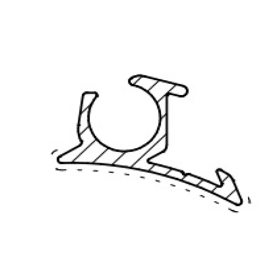 Hüttenbrauck Szyna profilowa rurowa wygięta 5 m, kolor czarny