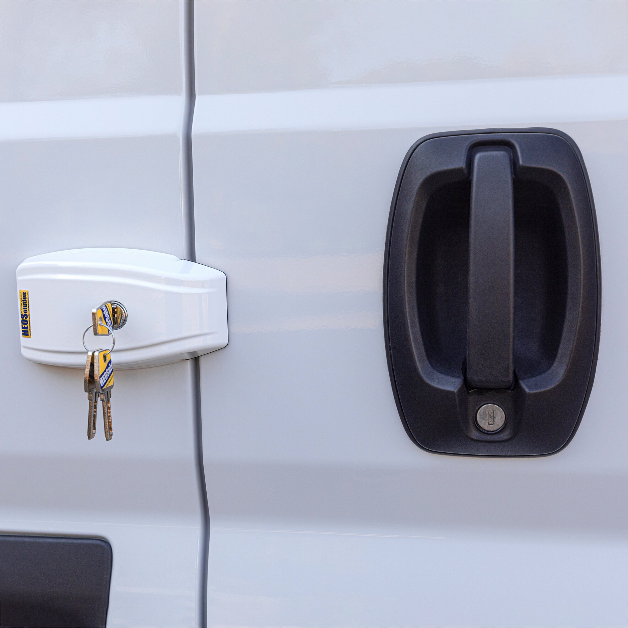 HEOSolution Zamek do drzwi HEOSafe® Van Security, biały, 2