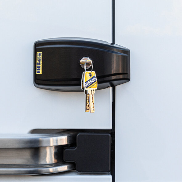 HEOSolution Zamek do drzwi HEOSafe® Van Security, czarny, 2
