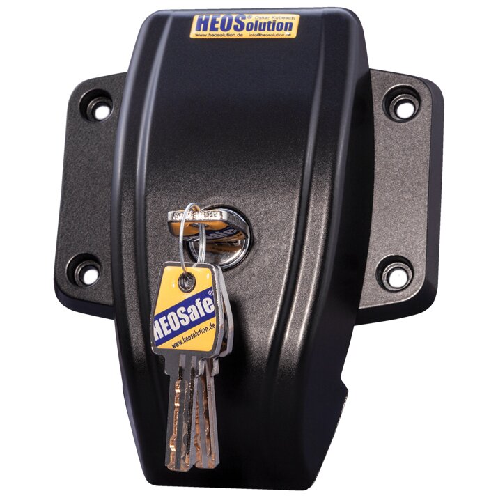 HEOSolution Zamek do drzwi HEOSafe® Van Security, czarny, 2