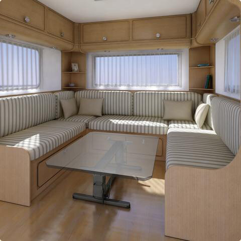 Kesseböhmer Rama stołu podnoszonego HTA 116, jasnoszara, 75 cm