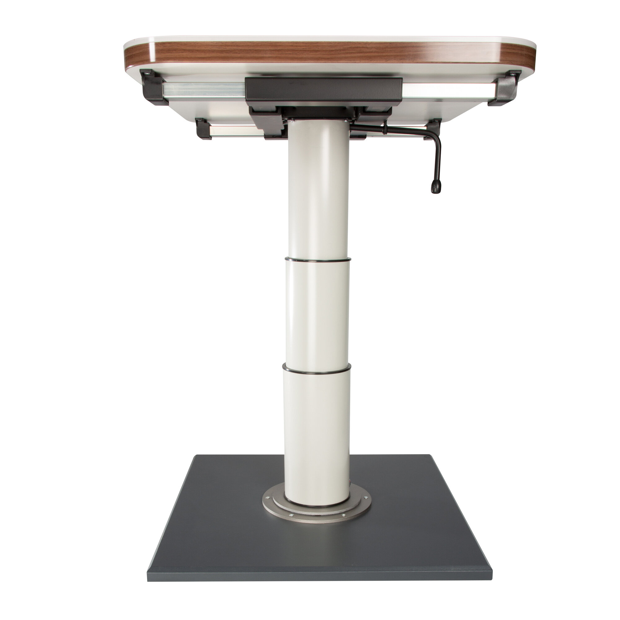 Ilse Jednosłupkowa rama stołu z mechanizmem obracania i przesuwania